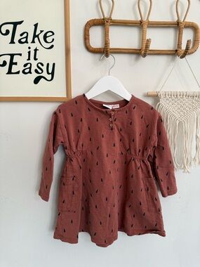 Zara toddler girls dress with side pockets